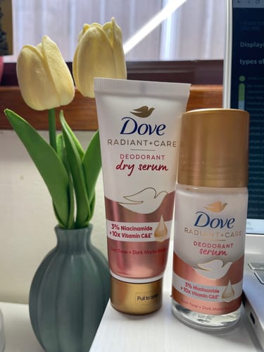 undefined review of Dove Radiant + Care Deodorant Dry Serum 3% Niacinamide 10x Vitamin C&E Dark Marks Reducer 40ml image 1 out of 1