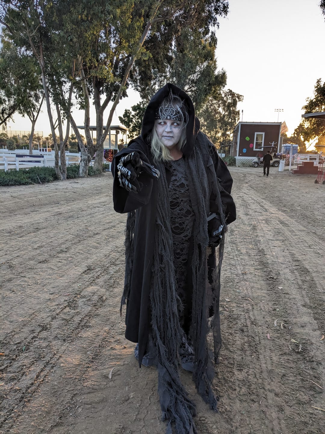 Customer photo review of Halloween Rick White Contact Lenses