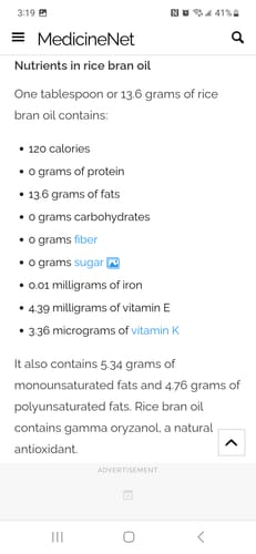 Customer photo review of Rice bran oil