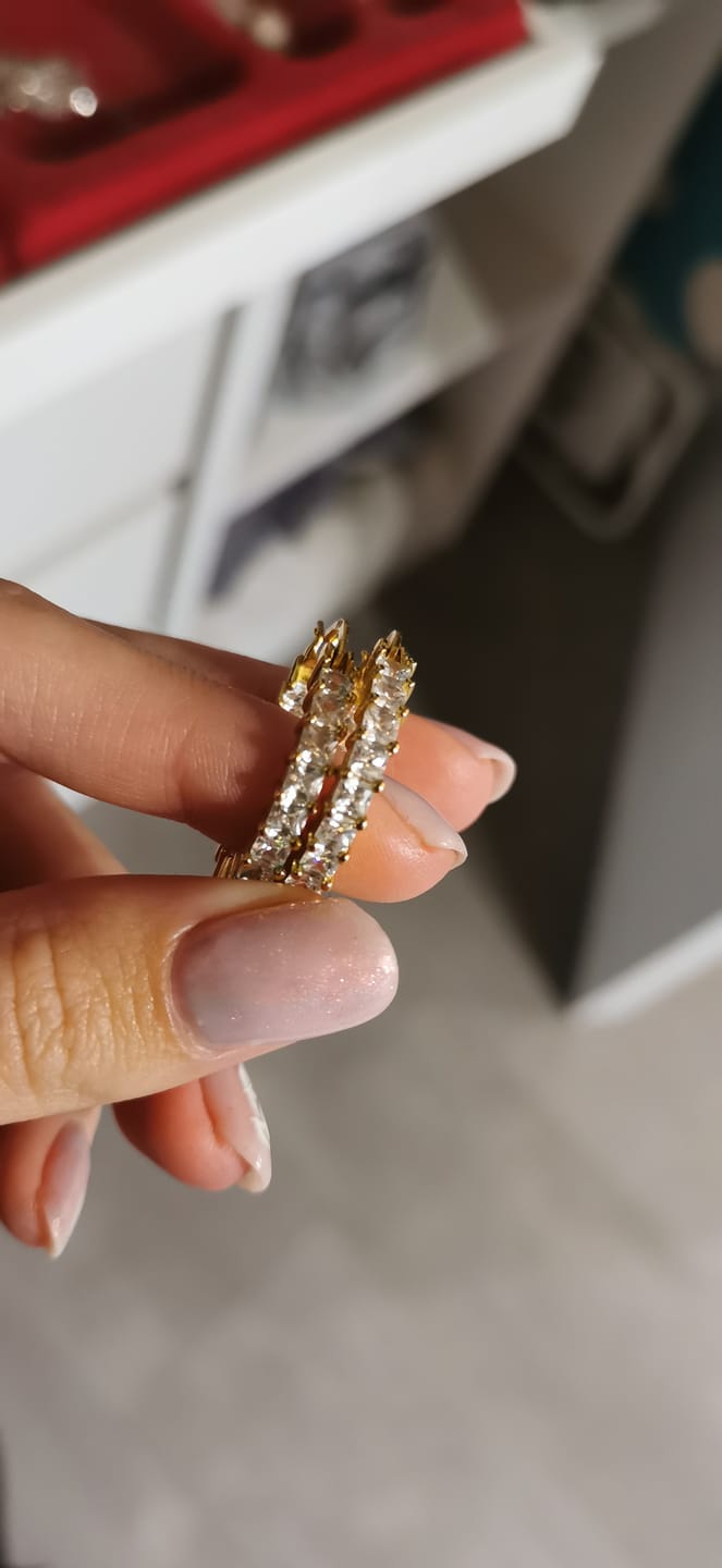 Customer photo review of Cristallo Ohrringe | 18K vergoldet