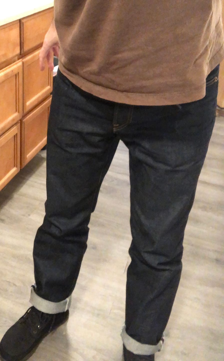 Customer photo review of Lot 602 1969 Model Selvedge Denim Jeans