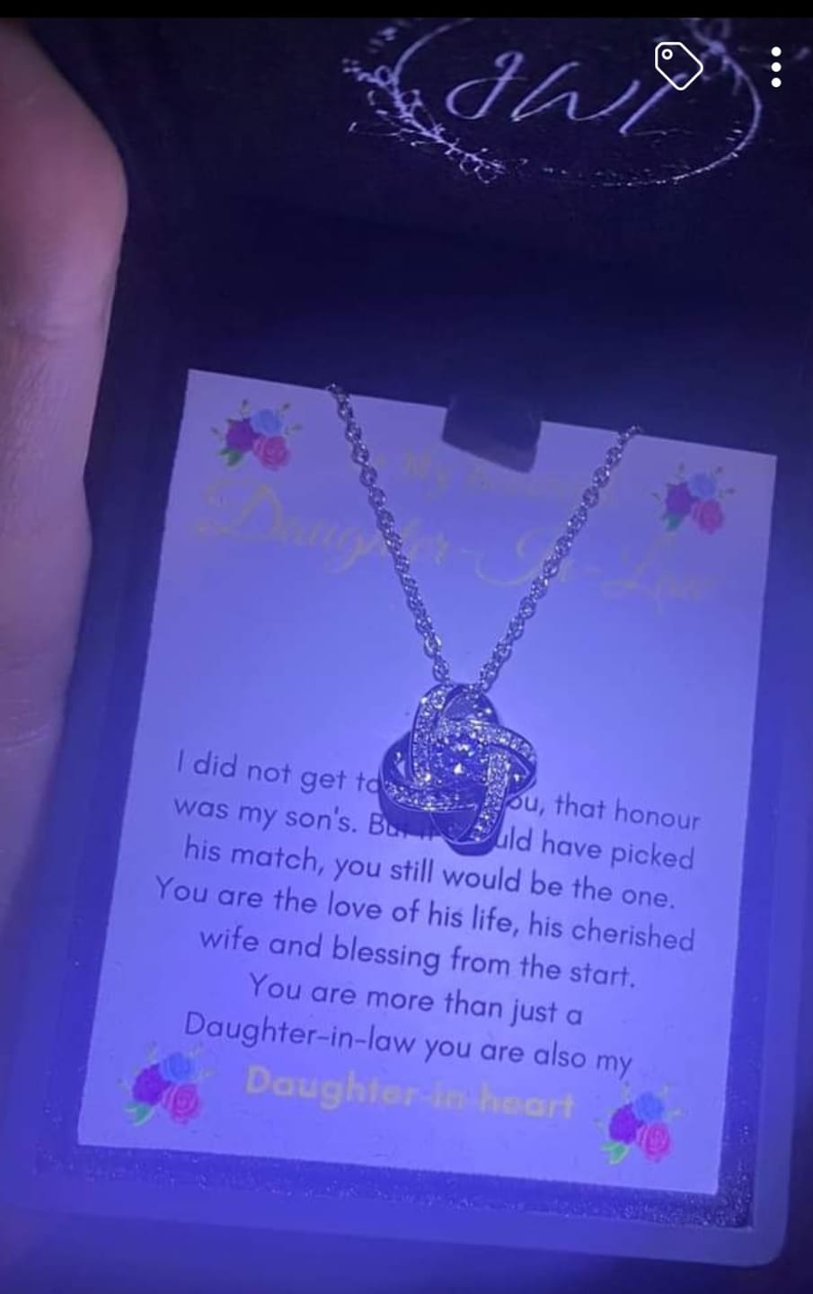 Customer photo review of Daughter-in-Law Necklace UK