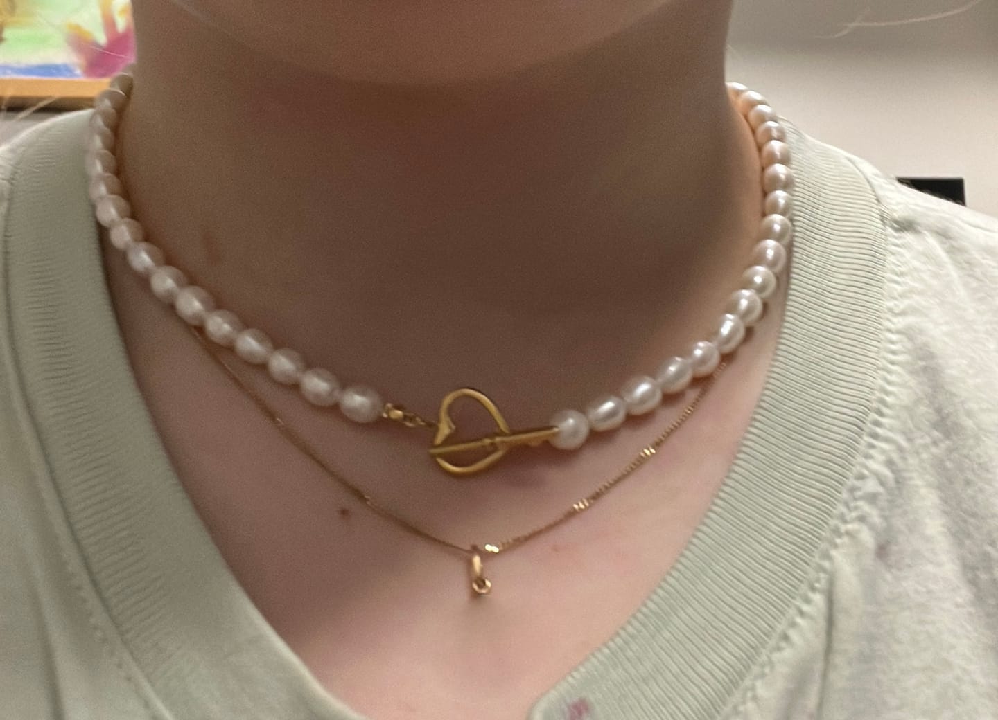 Customer photo review of Pearl Heart | Süßwasserperlen Kette