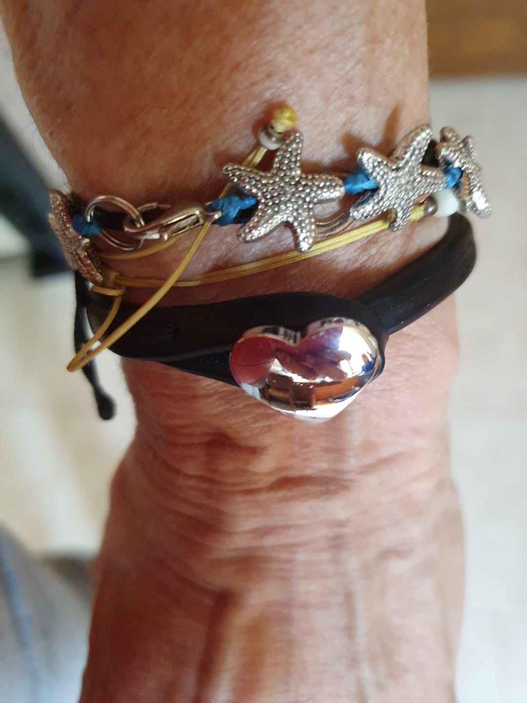 Customer photo review of Bracciale pelle Cuore Mio Palladio Tulsi