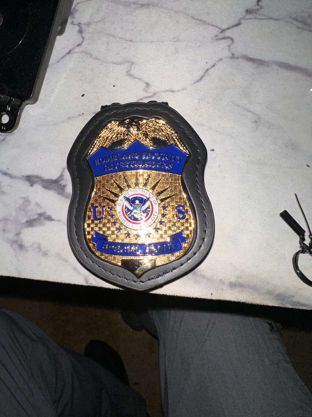 Customer photo review of US HSI Homeland Security Investigations Special Agent Badge Solid Copper Replica Movie Props