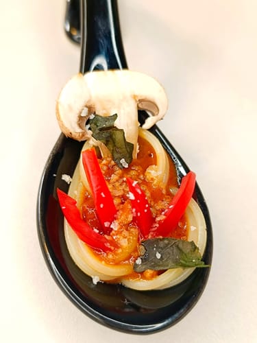 Customer photo review of The Taste Amuse Gueule Löffel - Porzellan - schwarz (4er-Set)