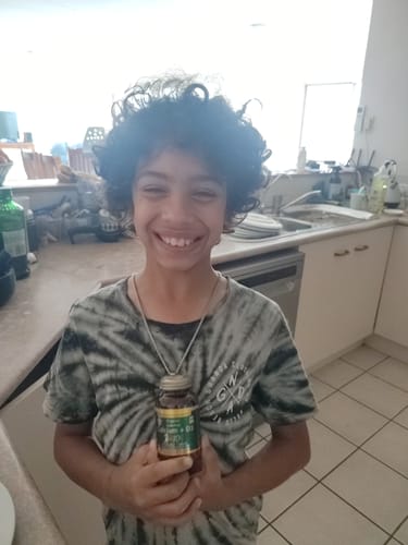 Customer photo review of Kids Chewable Organic Ocean Plant Calcium + D3 200 Tablets Mixed Berries Flavour