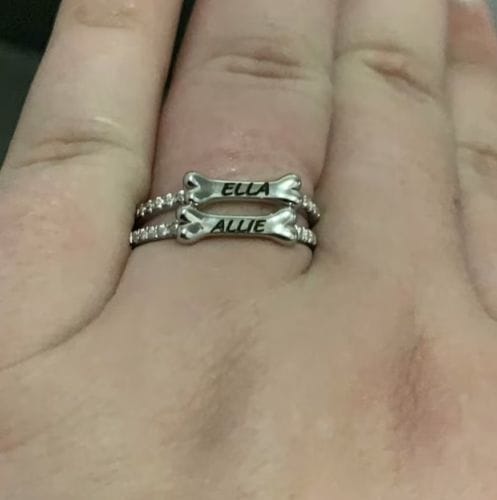 Customer photo review of Dog name ring
