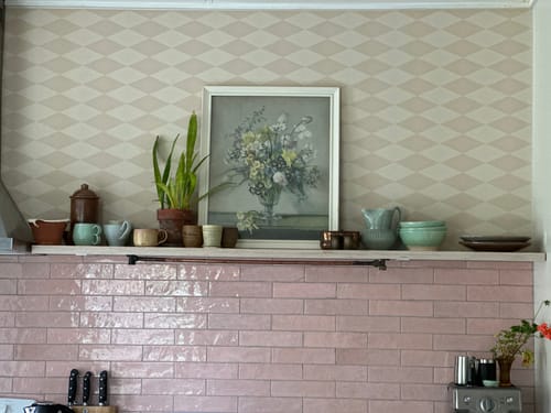 Customer photo review of Copenhagen Geometric Wallpaper - 2 Colours