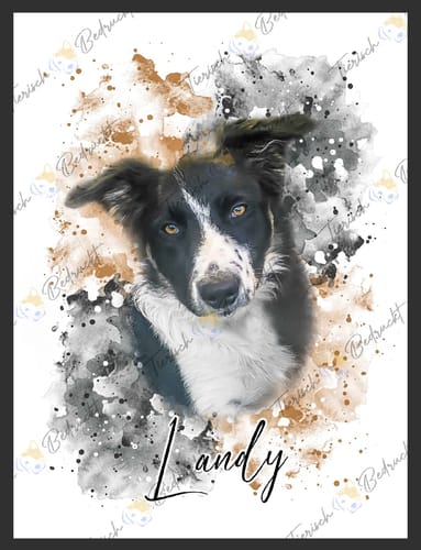 Customer photo review of Your Dog as Watercolor Portrait
