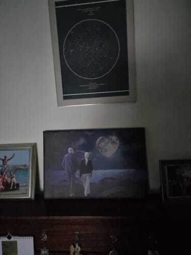 Customer photo review of Heart Moon - Custom Portrait