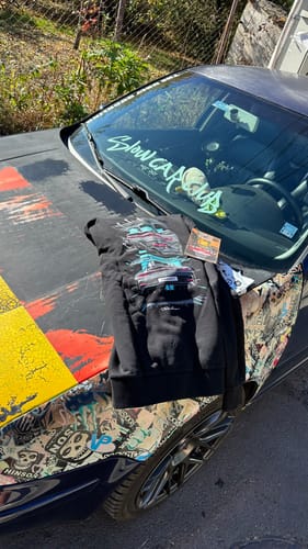 Customer photo review of IN DOWNFORCE WE TRUST | HOODIE