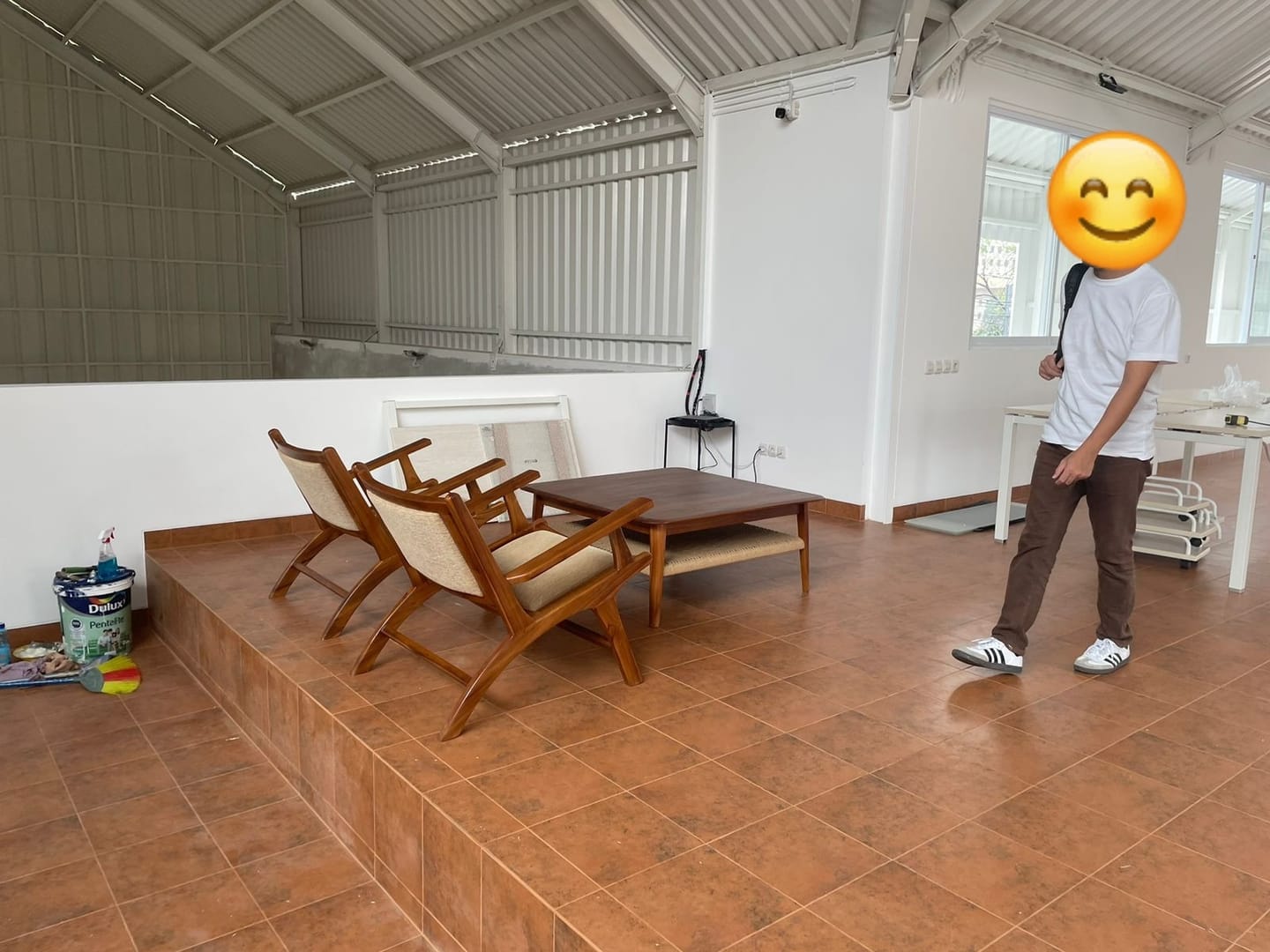 Customer photo review of Square Coffee Table in Premium Teak & Loom