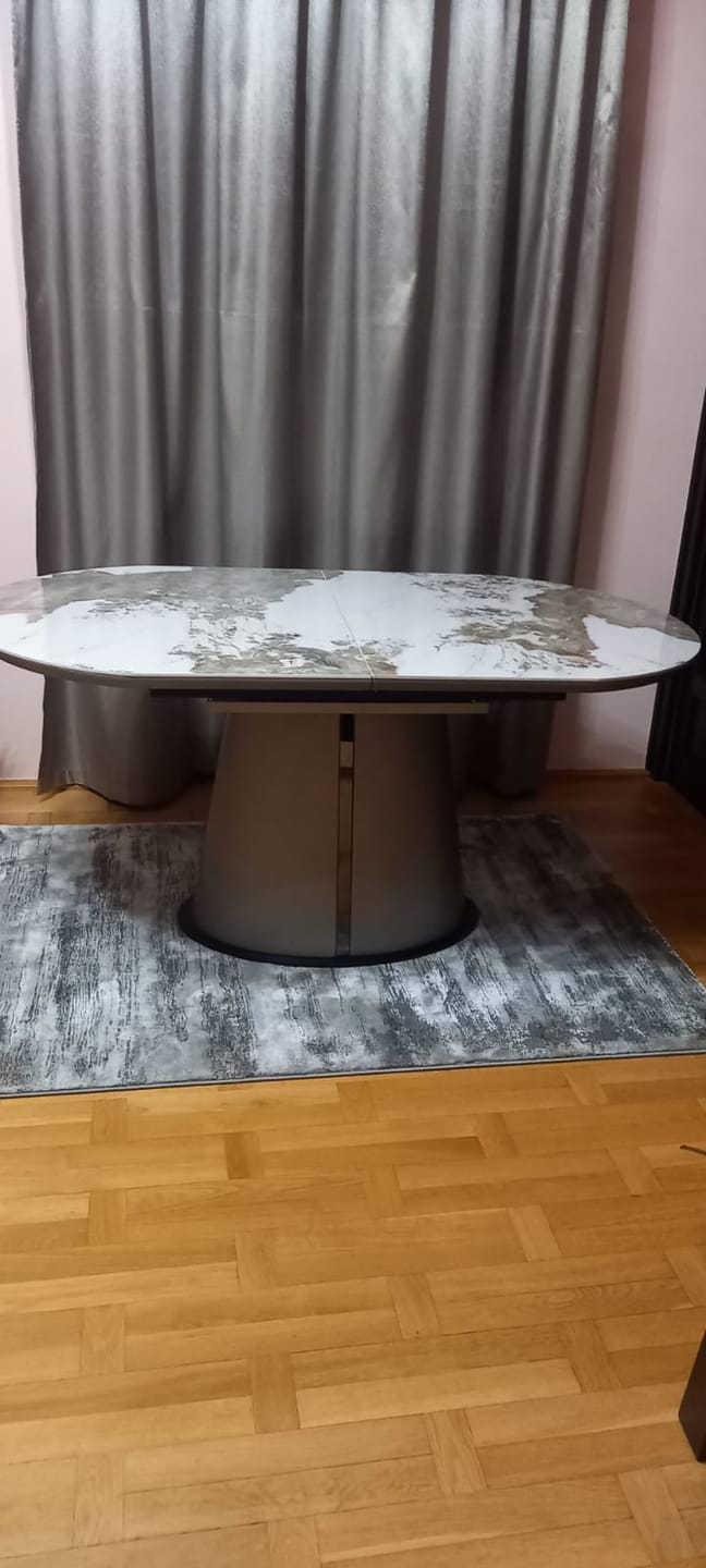 Customer photo review of Masa extensibila ROBINSON, bej/alb, ceramica, 160/200x90x76 cm