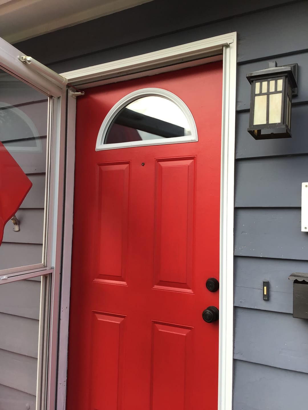 Customer photo review of Clear 1 Lite Glass and Frame Kit (Fanlite 24" x 12" Frame Size)