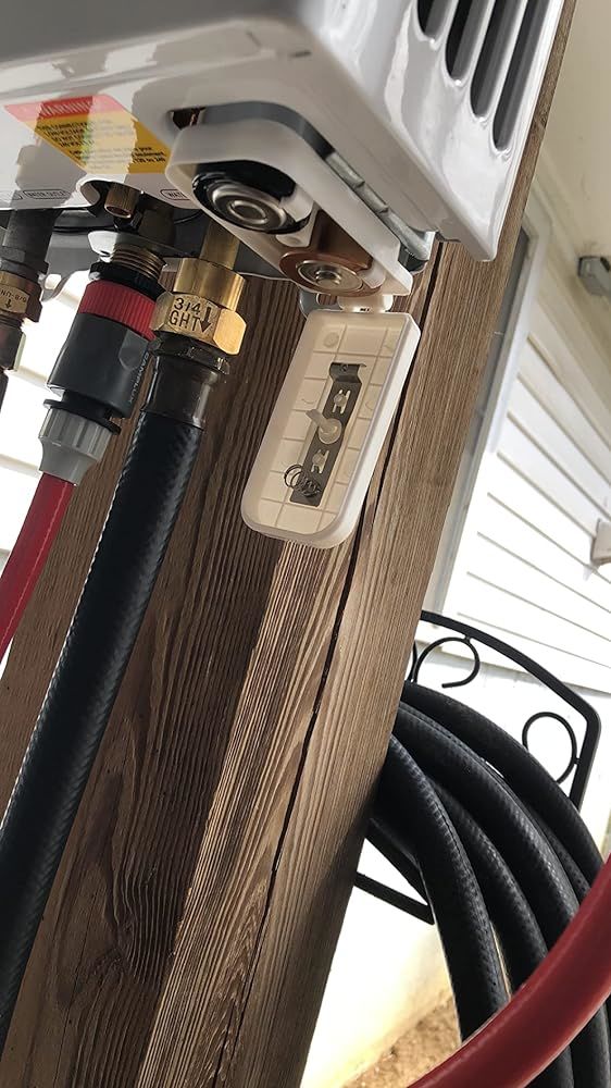 Customer photo review of Portable Tankless Water Heater, Camplux 1.58 GPM Outdoor Propane Hot Water Heater with S/S Rain Cap
