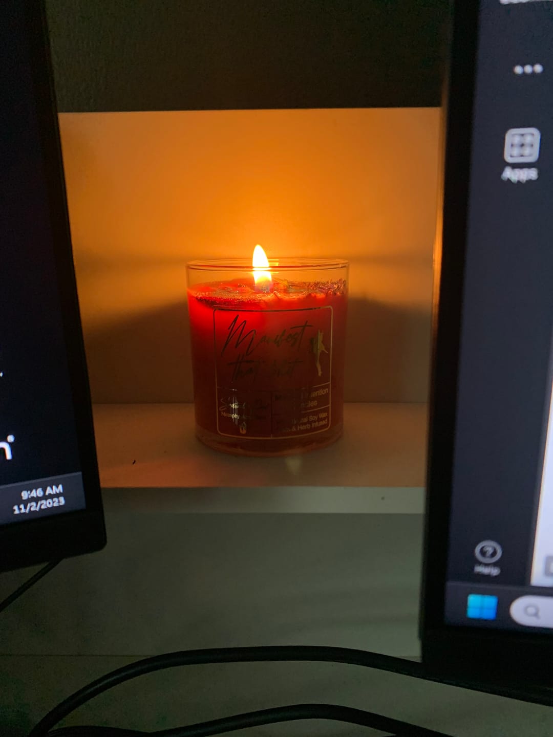 Customer photo review of Manifest That $h*t Limited Edition Manifestation Candle- Alchemy - Rapid Manifestation