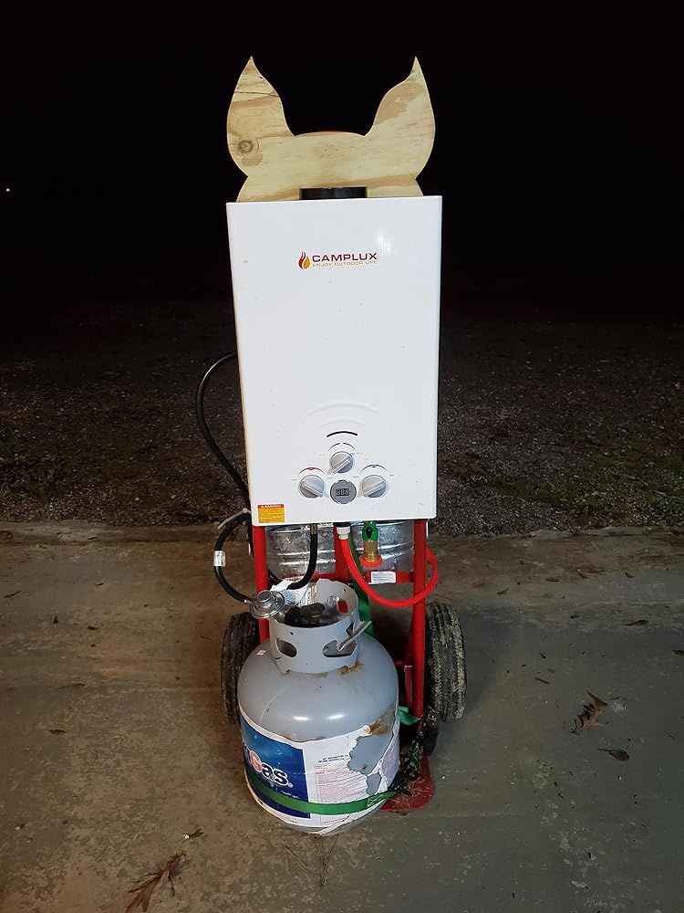 Customer photo review of Camplux 16L Outdoor 4.22 GPM Digital Display Propane Gas Tankless Water Heater