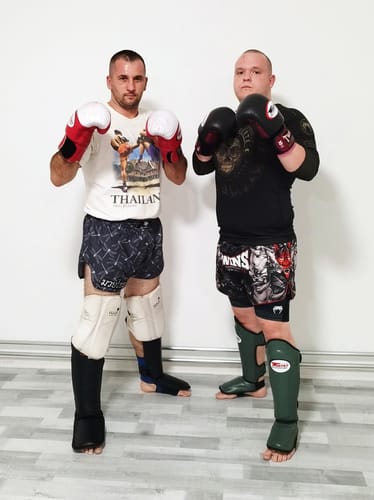 Customer photo review of Silver Dragonfly Pattern Print Muay Thai Boxing Shorts