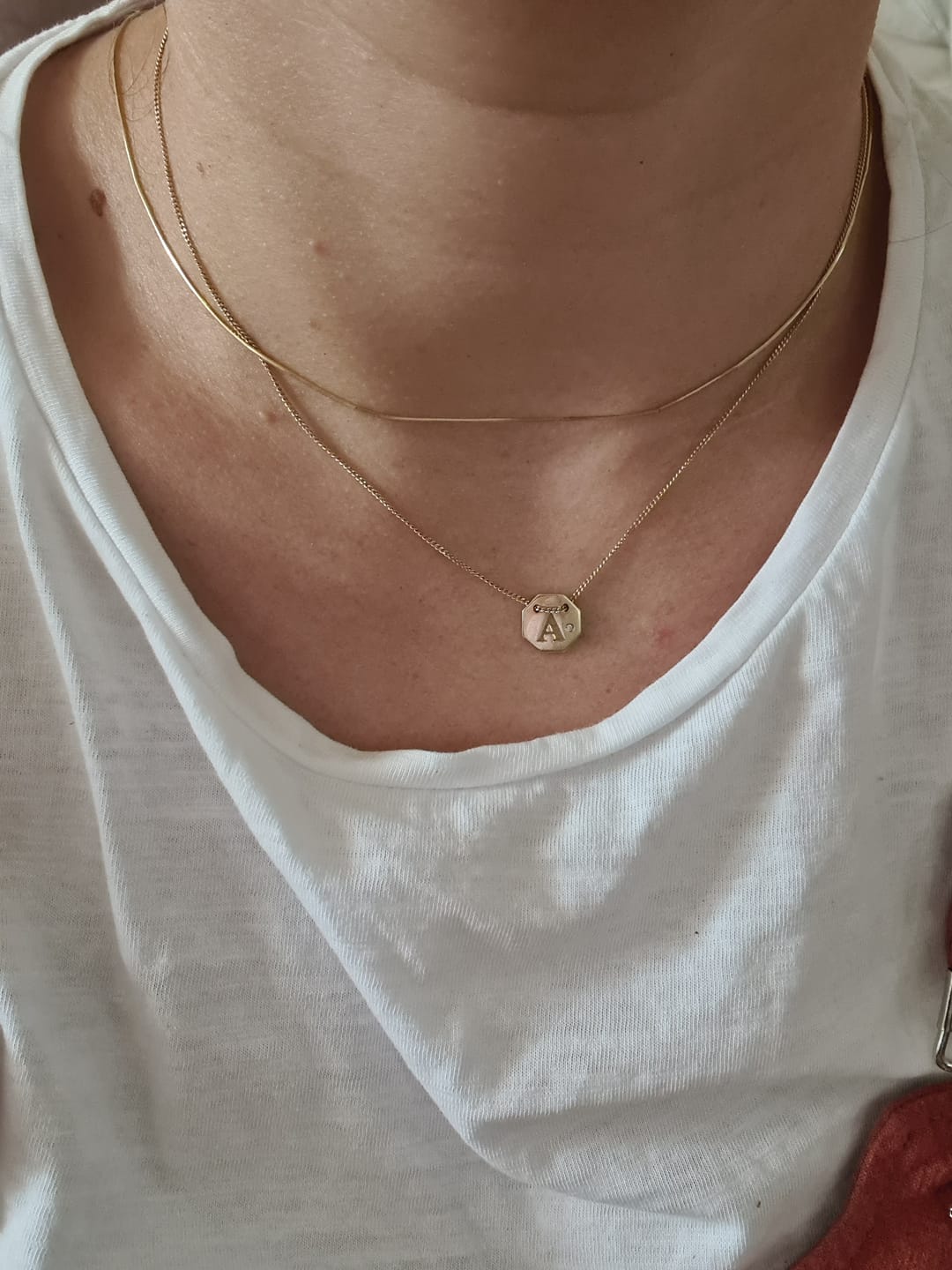 Customer photo review of Classic Snake Chain Necklace