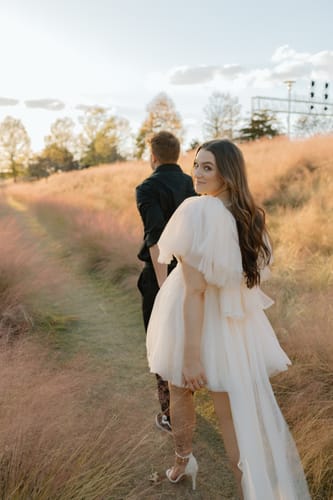 Customer photo review of Olivia Tulle Mini Dress with Train