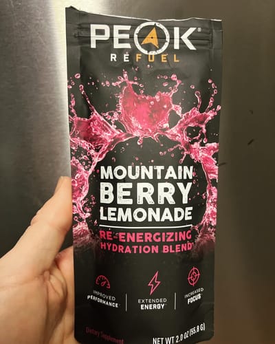 Customer photo review of Mountain Berry Lemonade Re-Energizing Drink Sticks