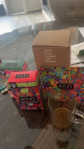Customer photo review of Instant zwarte thee met munt en zonder suiker
