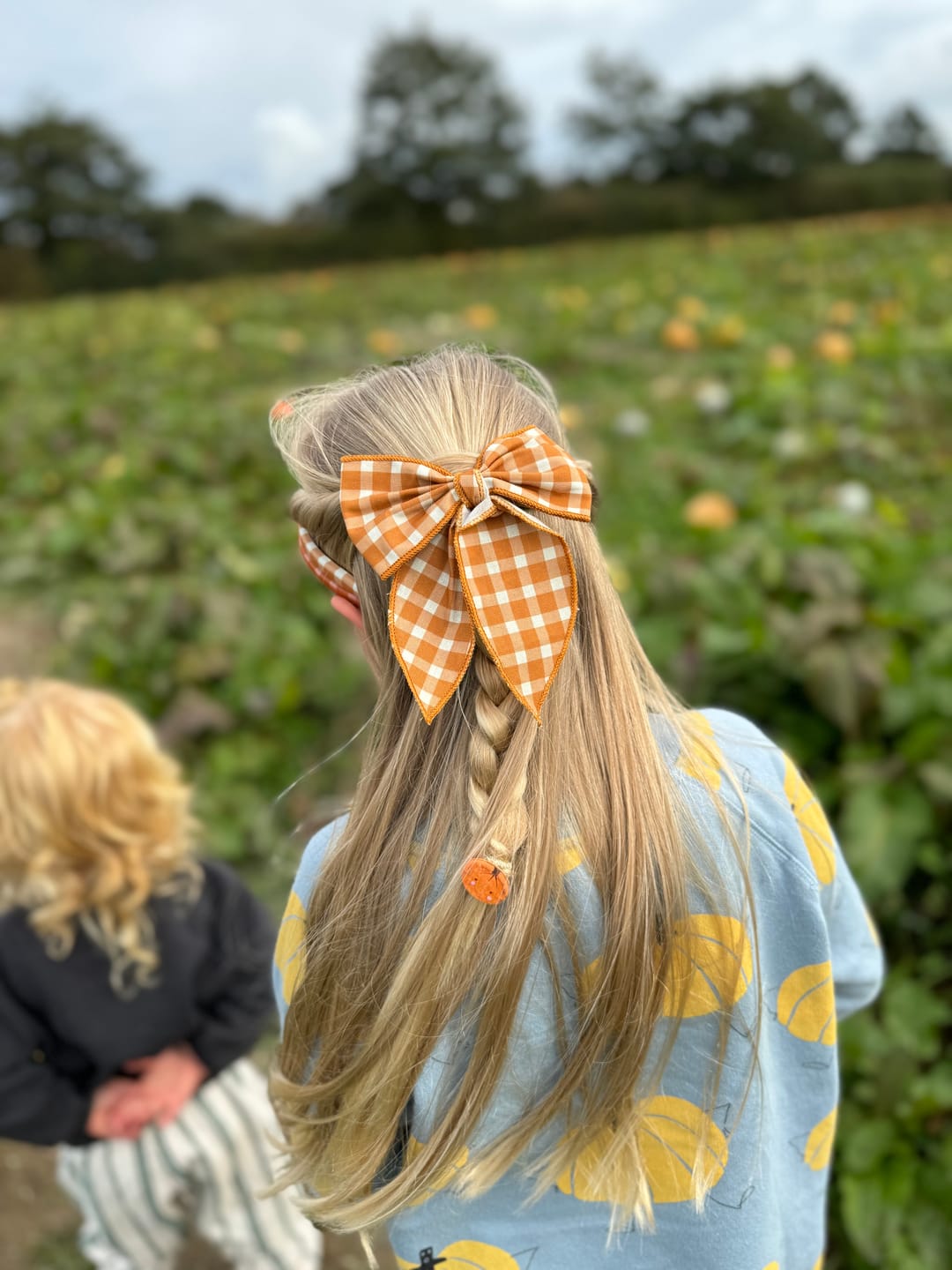 Customer photo review of Fable Bow - Sienna Gingham