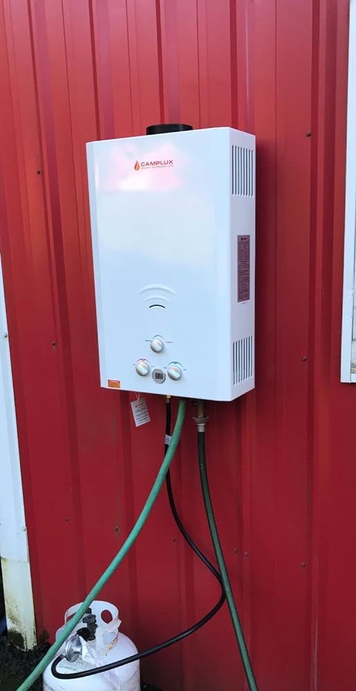 Customer photo review of Camplux 16L Outdoor 4.22 GPM Digital Display Propane Gas Tankless Water Heater
