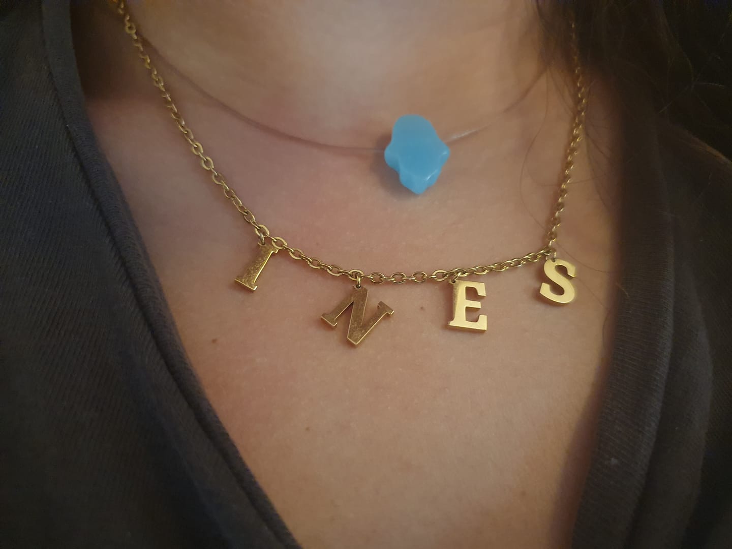 Customer photo review of Collier Personnalisable Initiales