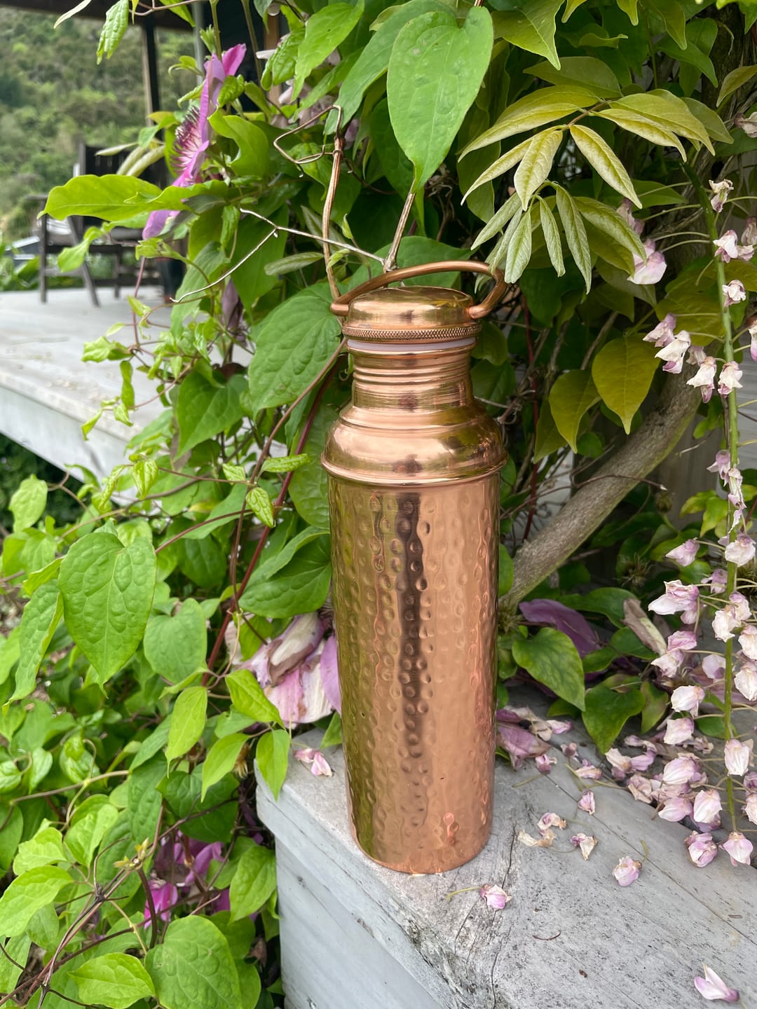 Customer photo review of Copper Water Bottle