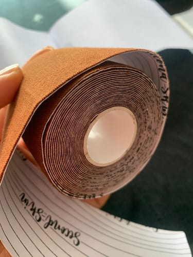 Customer photo review of BOOB TAPE BROWN