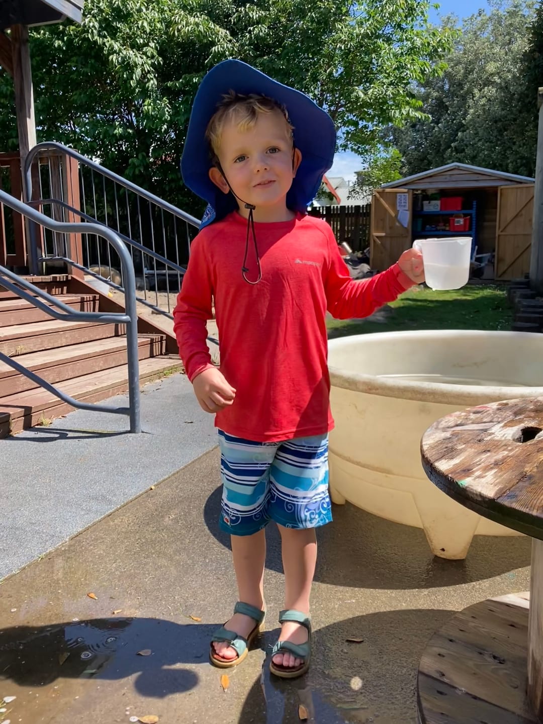 Customer photo review of Kids Print Boardshorts