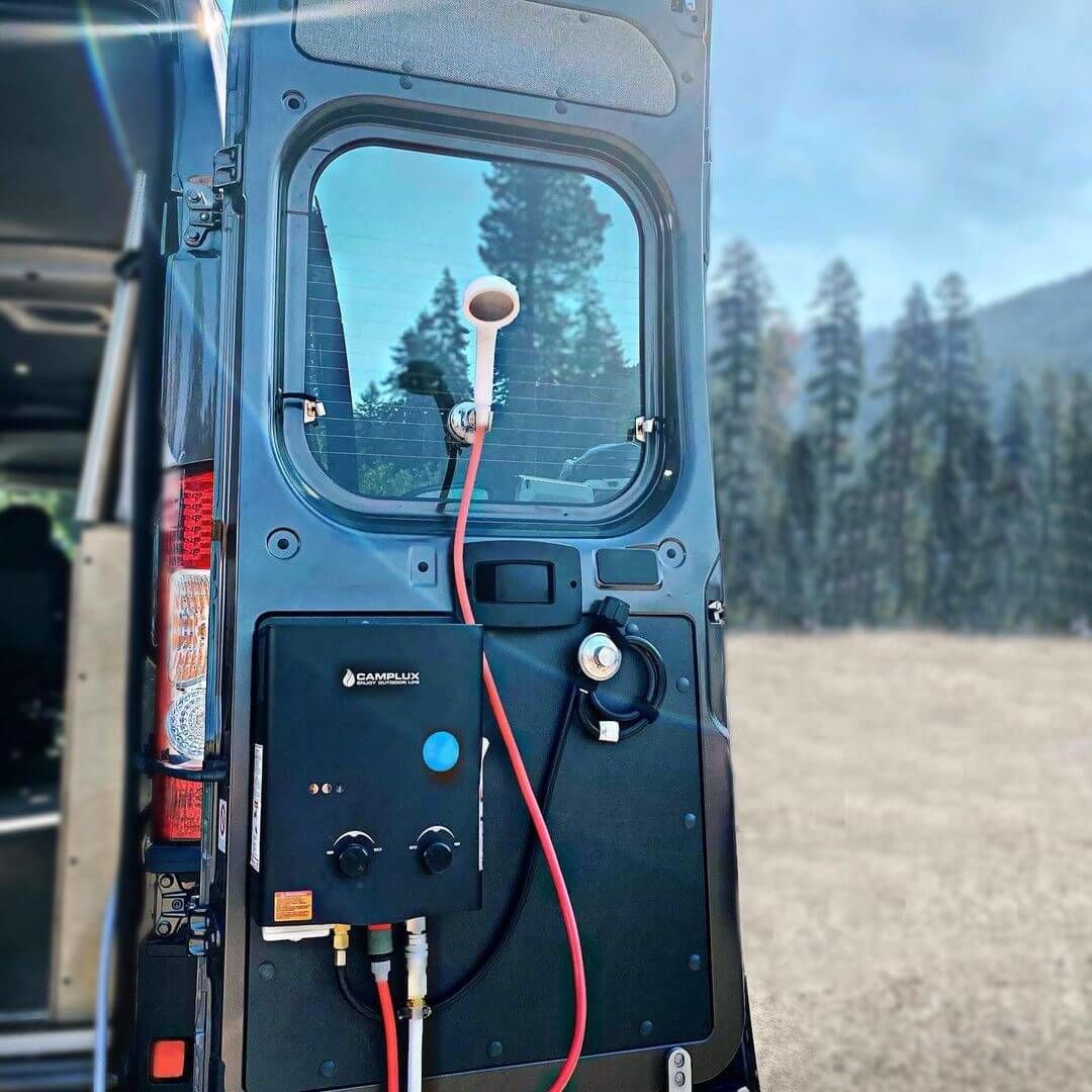 Customer photo review of Camplux Propane Off-Grid Portable Water Heater for RV, Trailer & Camper - Silver