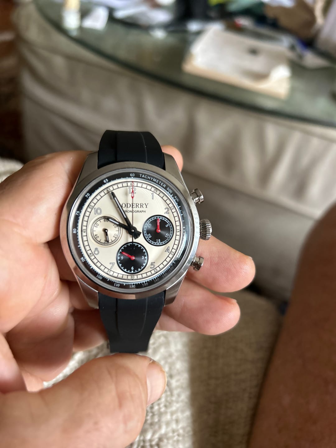 Customer photo review of ASYMMETRY - Mechanical Chronograph with Domed Sapphire Crystal | Khaki