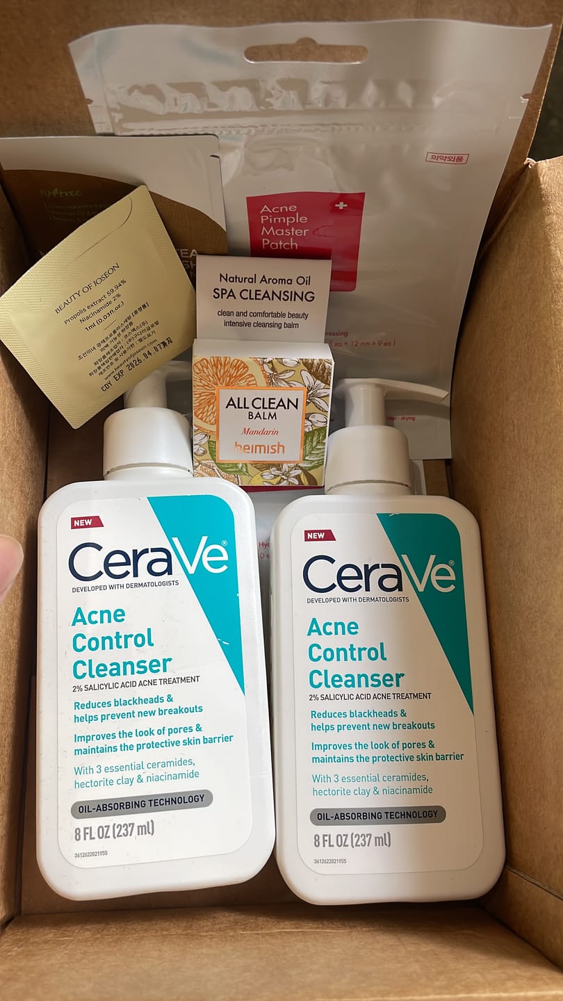 Customer photo review of Acne Control Cleanser with Salicylic Acid