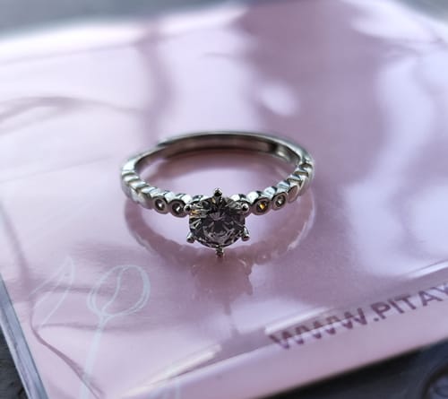 Customer photo review of Anillo Ajustable Promesa Diana  Plata 925