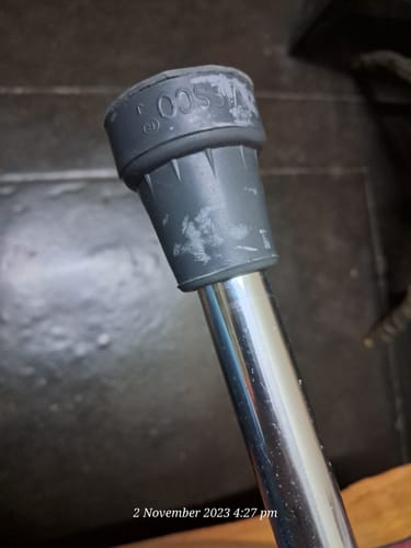 Customer photo review of Rubber Tips/Shoes for Walking Stick (PACK OF 4)