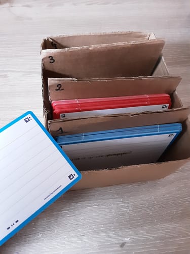 Avis photo d'un client sur Flashcards FLASH 2.0 OXFORD # 80 cartes 7,5 x 12,5 cm - ligné