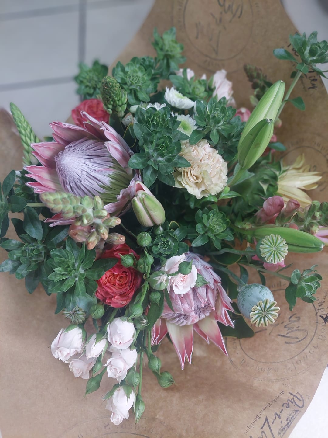 Customer photo review of Fresh Flower Bunch (Pink Lady)
