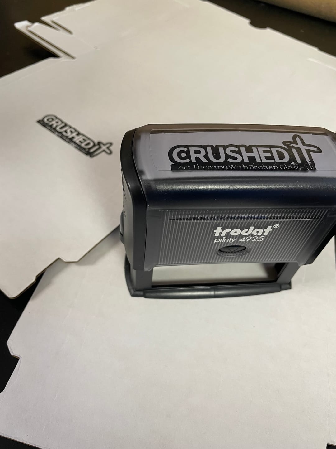 Customer photo review of Rubber Stamp ¦  Rectangular Self-Inking Stamp min. 10mm x 26mm (4910) ¦ US