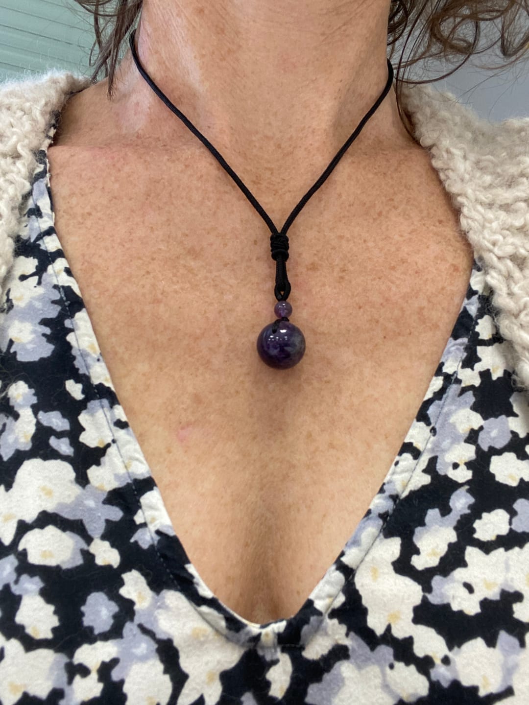 Customer photo review of Collier d'Améthyste