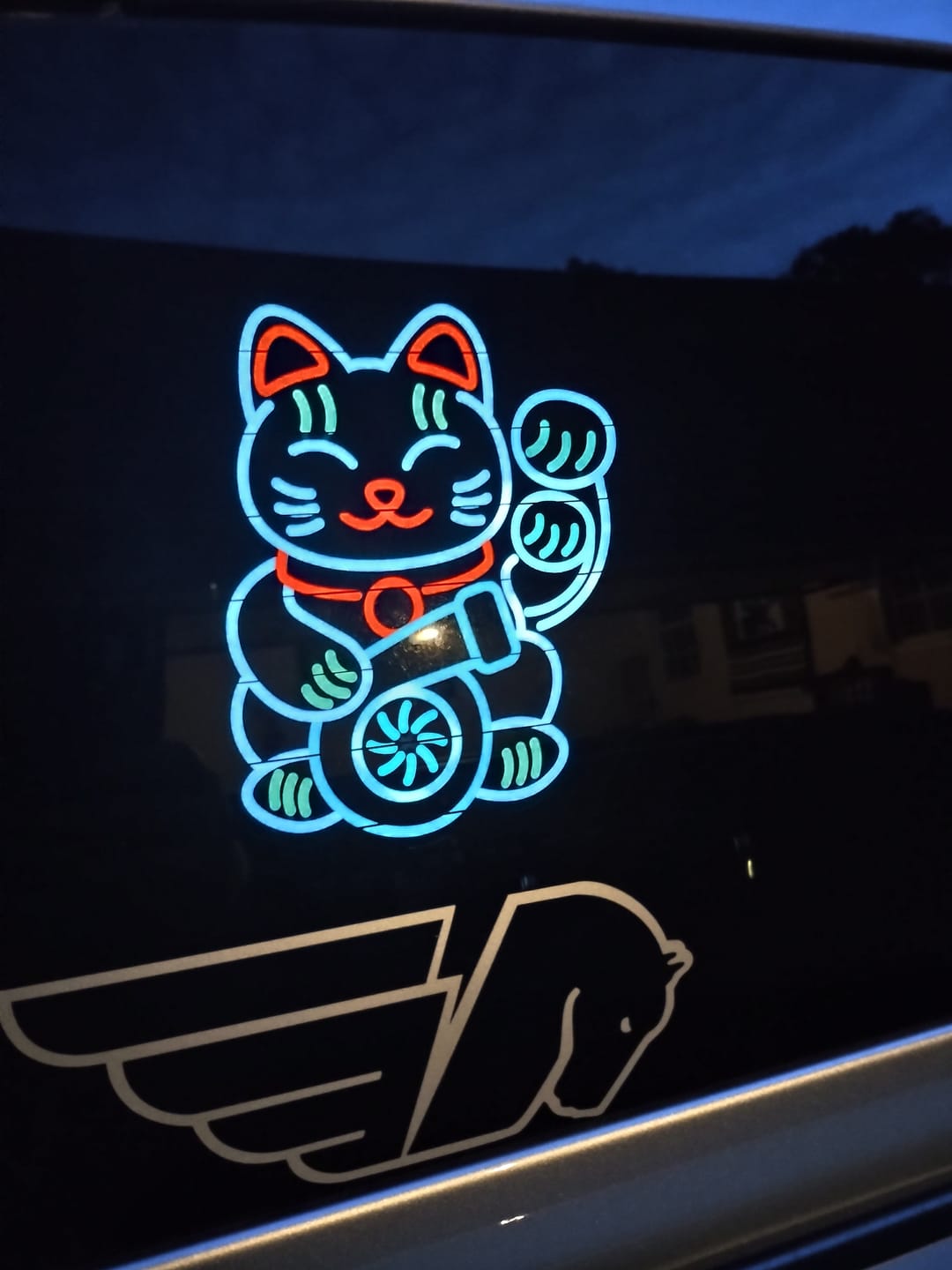 Customer photo review of Lucky Cat USB Electric Sticker