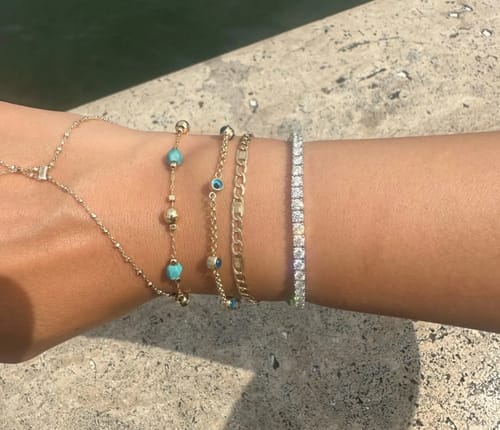 Customer photo review of Eclat  White Gold Plated Moissanite Tennis Bracelet