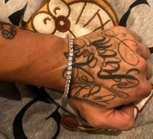 Customer photo review of Eclat  White Gold Plated Moissanite Tennis Bracelet