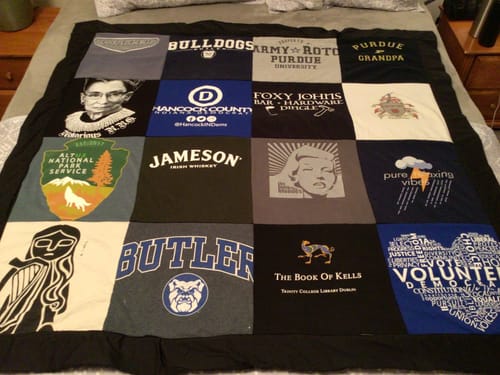 T-shirt quilt featuring butler bulldogs by Jennie from IN