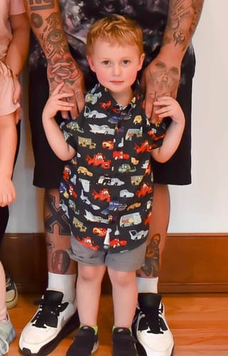 Customer photo review of Disney and Pixar Cars "Cruisin'" – Preschooler KUNUFLEX Short Sleeve Shirt