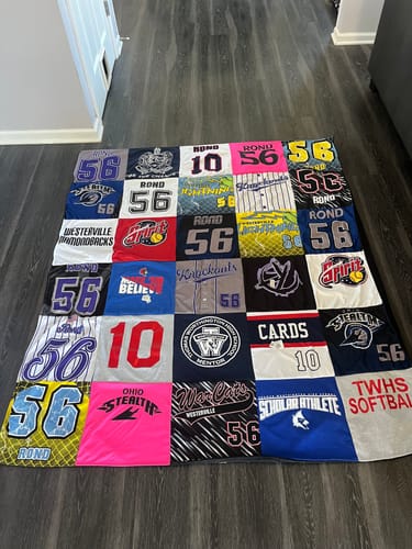 T-shirt quilt featuring westerville north high school, twins high school by Michelle from OH