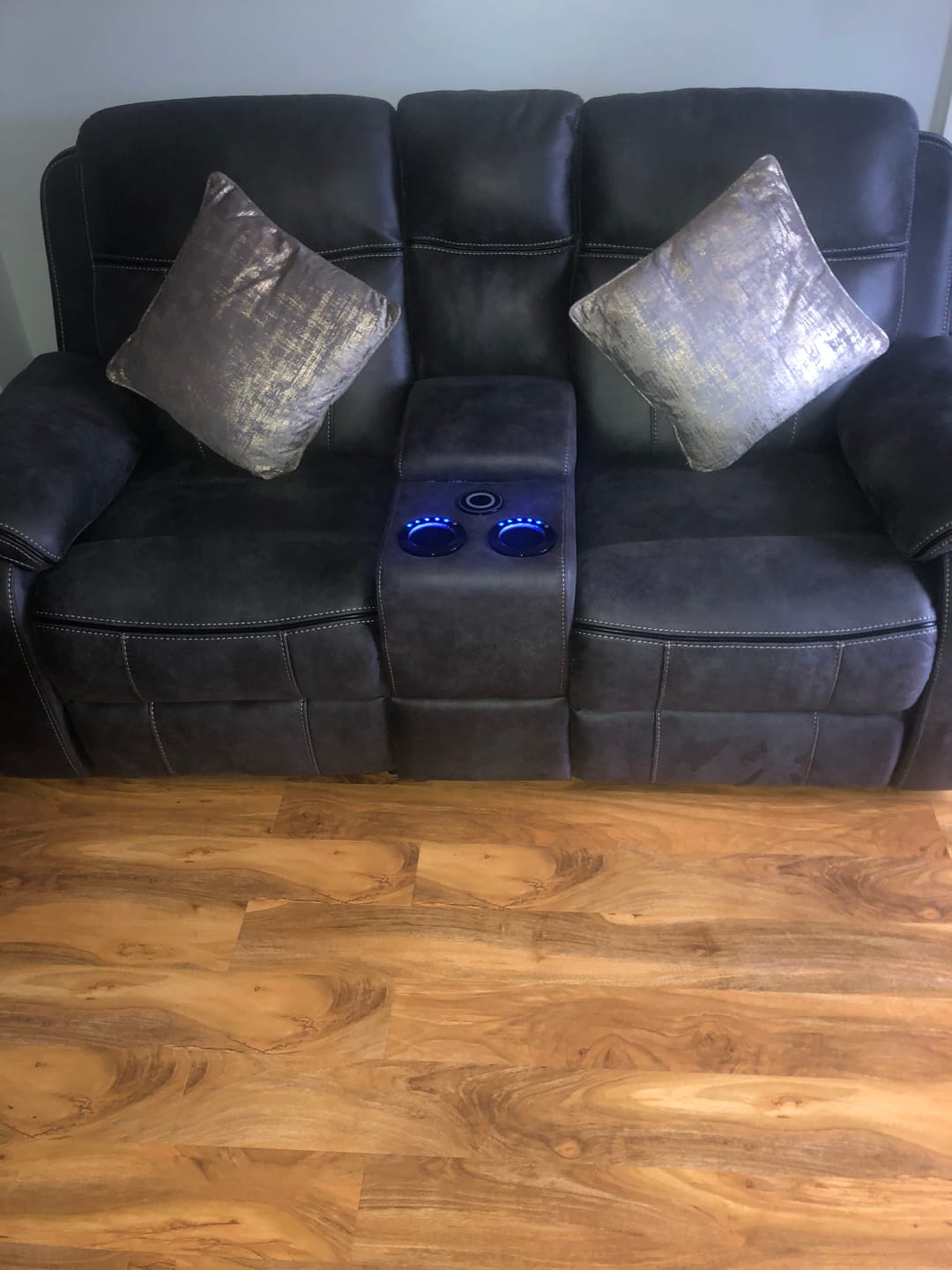 Customer photo review of Vinson 2 Seater Smart sofa Power Recliner with Console