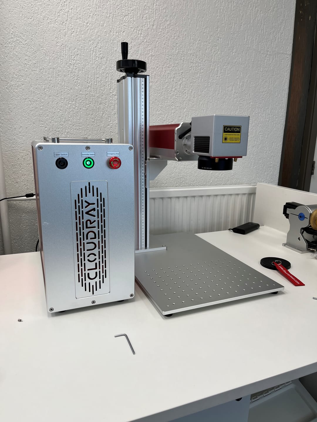 Customer photo review of Cloudray K9 M85 Fiber Laser F-theta Scan Lens